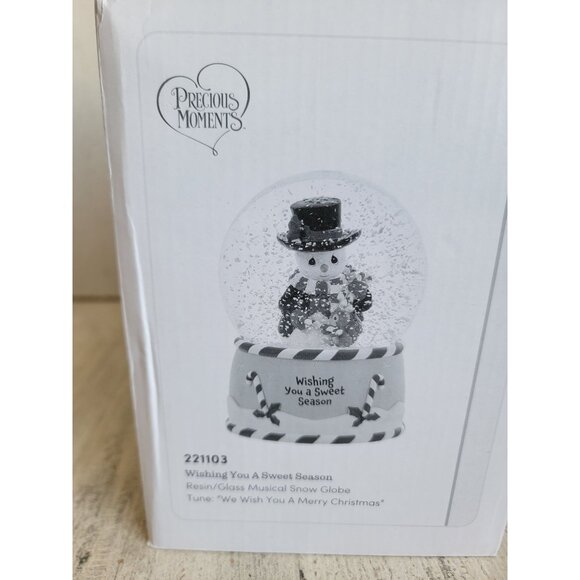 Precious Moments wishing you a sweet season musical snow globe 221103 Xmas figur - Picture 2 of 7